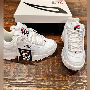 New with tags and box. Disruptor II Premium Fila women’s sneakers